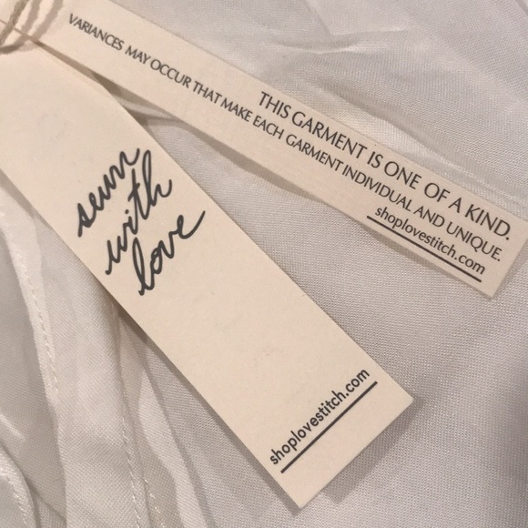 Embroidered Wrap Around Pants White Wide Leg S - Picture 5 of 10